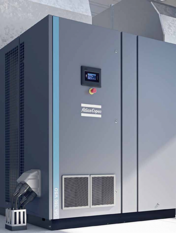 250 kw 하이브리드 오일 주입된 회전형 스크루 압축기 아틀라스 코프코 0