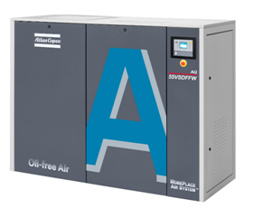 아틀라스 코프코 오일프리 스크류 공기 압축기 15 kw AQ 15 VSD 물은 1를 도입했습니다